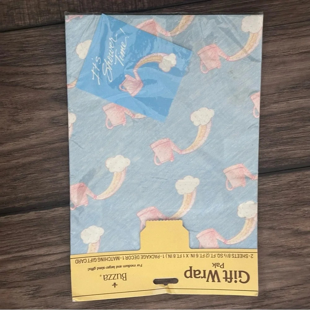Set of 6 vintage gift wrap packs